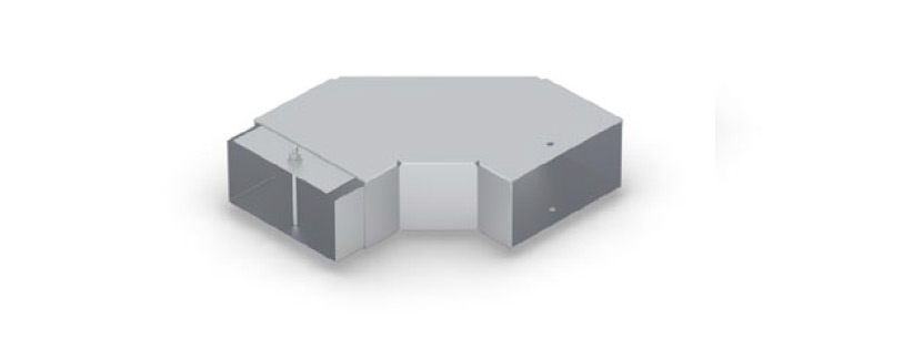 Короб угловой горизонтальный 90°